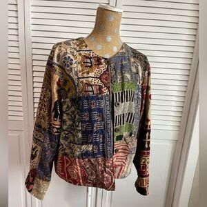 Vintage Sacred Threads coat cardigan button down two pockets M/L